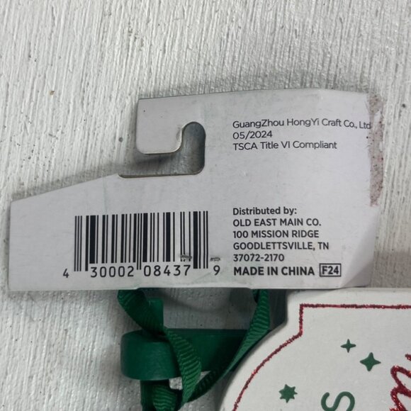 Holiday Style Christmas Wooden Ornament 6 Pc Set Santa Snowflake New - Picture 9 of 9